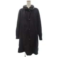 ムーンバット MOONBAT FARD レザー コート ステンカラー ファー 長袖 9-11 紫