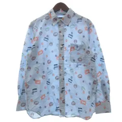 マックレガー マクレガー McGREGOR シャツ 長袖 ボタンダウン BD 総柄 L 水色