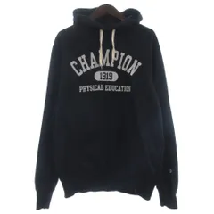 チャンピオン CHAMPION パーカー スウェット 長袖 ロゴ 黒 ブラック L