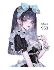 《 No.963 》Sakuraꕤ 人物ステッカー 女の子 シール オリジナルステッカー