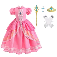 【特価商品】子供用コスチューム 女の子 フローズンドレス ロールプレイドレス ソフィア ラプンツェルドレス プリンセスガウン 女の子 ハロウィン パフォーマンスドレス ドレス ロングドレス 8点セット