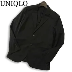UNIQLO ユニクロ 通年 SLIM FIT 感動ジャケット★ アンコン テーラード ジャケット Sz.S メンズ 黒