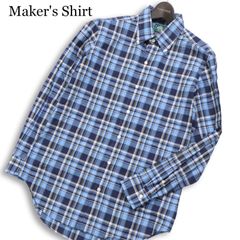 極美品】MARKAWARE 長袖シャツ チェック ネイビー/グリーン M - メルカリ