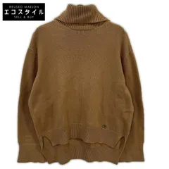 DAISY LIN デイジーリン ﾌﾞﾗｳﾝ ｺｯﾄﾝ ﾀｰﾄﾙﾈｯｸ ﾛﾝｸﾞｽﾘｰﾌﾞﾆｯﾄ F