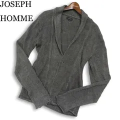 JOSEPH HOMME ジョセフ オム 春夏 麻★ リネン100％ メランジ ニット カーディガン 羽織り Sz.46 メンズ 灰 グレーのサムネイル