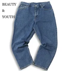 BEAUTY&YOUTH ユナイテッドアローズ 通年★ ストレッチ ワイド テーパード デニム パンツ ジーンズ Sz.L メンズ