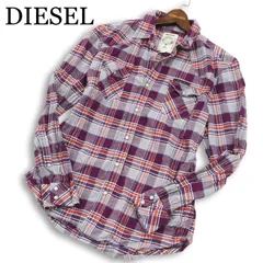 DIESEL ディーゼル 通年★ 長袖 チェック柄 ウエスタン シャツ Sz.XL メンズ