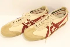 【中古】 Onitsuka Tiger メンズスニーカー  MEXICO 66 SD VIN Onitsuka Tiger ベージュ 肌色 赤 レッド ロゴ