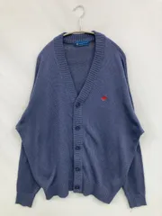 BEVERLY HILLS POLO CLUB ビバリーヒルズポロクラブ カーディガン/ボレロ L ブルー 無地 ワンポイント 刺繍 ミドル丈 長袖のサムネイル