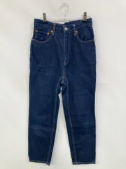 GLOBAL WORK グローバルワーク デニムパンツ S ネイビー フルレングス 無地 スタンダード テーパード ハイウエスト リジッド・ワンウォッシュ