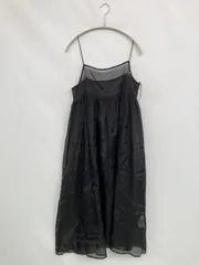 LOWRYS FARM ローリーズファーム ワンピース F ブラック ナイロン 無地 袖なし ミモレ・半端丈 フレア