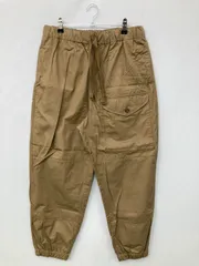 UNIQLO ユニクロ カーゴパンツ M ベージュ クロップド・半端丈 コットン 無地 ワイド・ルーズ レギュラー ウエストゴム・紐
