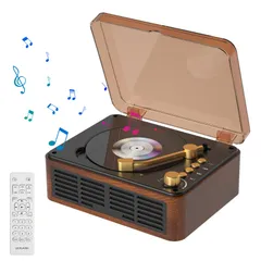 【数量限定】【大人気】リモコン付き ポータブル A-Bリピート 睡眠モード USB/FM/AUX 一機多用 語学学習/音楽鑑賞/子供教育/ストレス解消 卓上置き CDラジカセ 防塵カバー付き CDプレイヤー ステレオスピーカー内蔵 レトロ 日本語取扱説明書付き