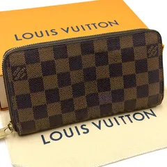 ルイヴィトン ダミエ エベヌ ジッピーウォレット 長財布 ラウンドファスナー お札入れ 男女兼用 ゴールド金具 ブラウン レザー N60015