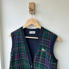 ラコステ Tシャツ タン チェック ベスト
