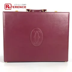 CARTIER カルティエ ハンドバッグ ロゴ トランク レザー ワインレッド