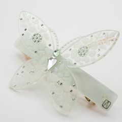 ALEXANDRE DE PARIS M クリップ グレー バタフライ パピヨン ALEXANDRE DE PARIS M クリップ グレー バタフライ パピヨン - メルカリ