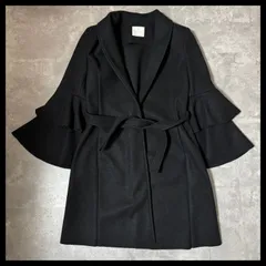RINASCIMENTO ガウンコート Sサイズ フリルスリーブ ベルト付き ブラック