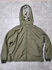 ニコアンド レディース カーキ色 フーディー ファー裏地 アウター