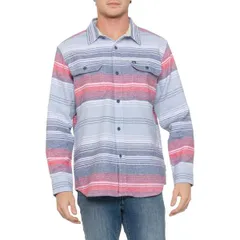 クイックシルバー メンズ アウター ジャケット・ブルゾン シャツ Quiksilver Striped Shirt Jacket Ashley Blue ブルーのサムネイル
