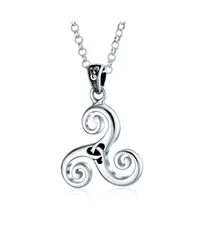 ブリング レディース アクセサリー ネックレス・チョーカー・ペンダントトップ レース Bling Jewelry Spiritual Celtic Spiral Triquetra Trinity Knot Pendant Necklace For Women