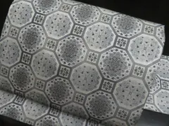 a2507-44 名古屋帯 美品 正絹 着物 全通