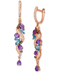 ル ヴァン レディース アクセサリー ピアス・イヤリング Le Vian MultiGemstone 158 ctw Diamond 38 ctw Drop Earrings in 14k Rose No Color ゴールド