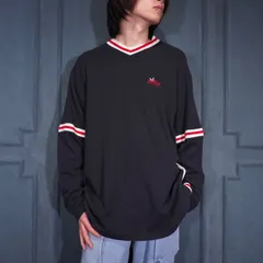 90’s USA VINTAGE Bad Boy LOGO EMBROIDERY DESIGN COTTON KNIT/90年代アメリカ古着ロゴ刺繍デザインコットンニットのサムネイル