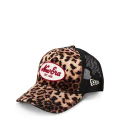 ニューエラ レディース アクセサリー 帽子 キャップ New Era Womens Trucker Cap NE LeopardBlk アニマル