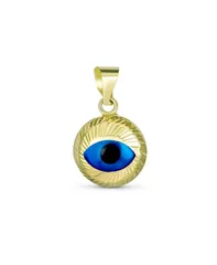 ブリング レディース アクセサリー ネックレス・チョーカー・ペンダントトップ レース Bling Jewelry Turkish Spiritual Round 3D 14K Gold Evil Eye Necklace Pendant Charm Chain