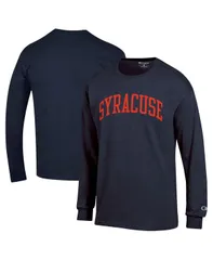 チャンピオン メンズ トップス Tシャツ Champion Mens Navy Syracuse Orange Basic Arch Long Sleeve TShirt Navy ネイビー