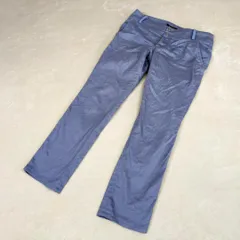 マカフィー トゥモローランド リネン混 テーパードパンツ 38 M ブルー 日本製 麻 綿 ストレッチ 美シルエット センタープレス