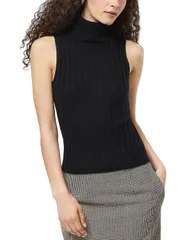 フレンチコネクション レディース トップス タンクトップ タートルネック ニット FRENCH CONNECTION Padma Fine Kniturtleneck Tank Top Black ブのサムネイル