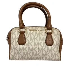 マイケルコース MICHAEL KORS ハンドバッグ ショルダーバッグ ミニバッグ 総柄 ブランドロゴ 茶 ブラウン ベージュ