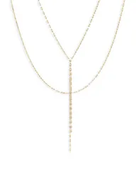 ラナ レディース アクセサリー ネックレス・チョーカー・ペンダントトップ レース LANA 14K Goldouble Strand Blake Lariat Necklace Yellow Gold イエロー