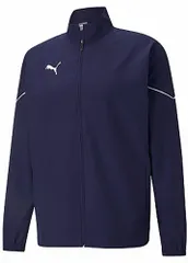 プーマ PUMA サッカー チームライズ TEAMRISE ウーブンジャケット メンズ ウィンドブレーカー トレーニングウェア シャカシャカ 長袖 アウター スポーツウェア ワンポイント  657644 06 ピーコート