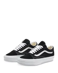 バンズ レディース シューズ スニーカー Vans Womens Old Skoolow Top Sneakers BlackWhite ホワイト