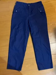 60s ユーロワークパンツ　ビンテージ　ヴィンテージ  フレンチワーク　ailee製ジップ　ネイビー　古着　ノームコア　モンサンミッシェルのサムネイル