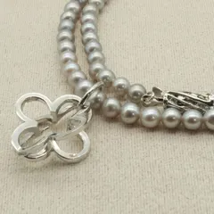 ベビーパール グレー ネックレス 淡水パール シルバー 40cm/24-4836