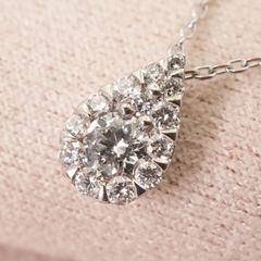 美品【ヴァンドーム青山】プラチナ ダイヤ ドロップ オブ グレース 