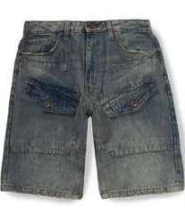 アクー メンズ ボトムス ハーフパンツ・ショーツ ショートパンツ デニム AKOO Marvin Multi Pocket Rivetedenim Shorts Bonn デニム