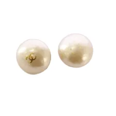 シャネル CHANEL パール ココマーク イヤリング 白 ゴールドカラー /KH ■OH