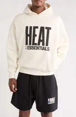 フィアオブゴッド メンズ アウター パーカー・スウェット コットン Fear of God Essentials Heat Cotton Blend Hoodie Cream White ホワイト