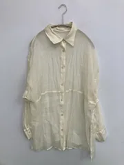 LOWRYS FARM ローリーズファーム シャツ/ブラウス F アイボリー 無地 長袖 ミドル丈 レギュラーカラー