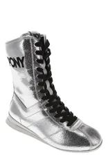ポニー レディース シューズ スニーカー ヴィンテージ トール PONY KO80 High Vintage Metallic Sneakersilver シルバーのサムネイル
