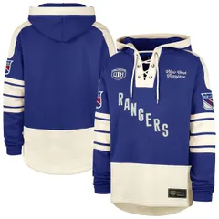 フォーティーセブン メンズ アウター パーカー・スウェット レース Mens 47 Blue New York Rangers Blue Line Heritage Lacer Pullover Hoodie Blue ブルー