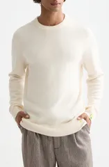 スコッチアンドソーダ メンズ アウター パーカー・スウェット クルーネック セーター ニット Scotch Soda Soft Knit Crewneck Sweater Eggnogのサムネイル