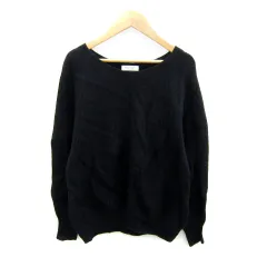 B&Y ユナイテッドアローズ BEAUTY&YOUTH ビューティー&ユース ニット カットソー 長袖 ラウンドネック 無地 ウール 紺 ネイビー /SY26