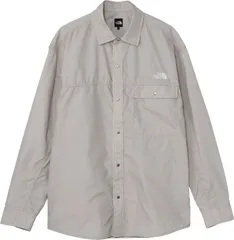 ザ・ノース・フェイス THE NORTH FACE アウトドア ロングスリーブヌプシシャツ ユニセックス 長袖 トップス 撥水加工 普段着 シンプル キャンプ ハイキング 静電防止ケア 胸ポケット付き ドットボタン仕様  NR625 FI フォッシルアイボリー