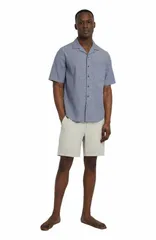 オニア メンズ トップス シャツ Onia Stretch Yarn Dyed Vacation Shirt Navy ネイビー